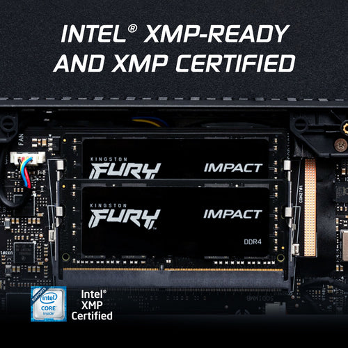 Kingston Technology FURY 32GB 3200MT/s DDR4 CL20 SODIMM (Kit of 2) Impact Kingston Technology FURY 32GB 3200MT/s DDR4 CL20 SODIMM (Kit of 2) Impact